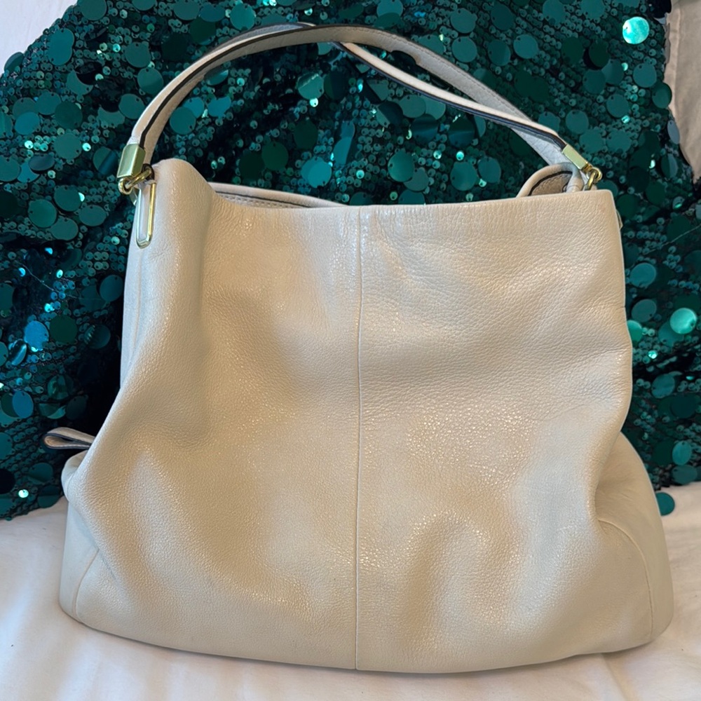 Coach Cream Hobo Bag with Relaxed Style